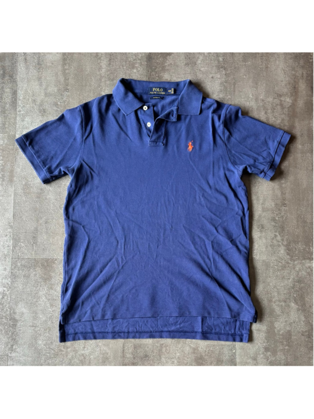 Polo Ralph Lauren Polo Shirt Mens Medium Blue Orange Pony New York Knicks